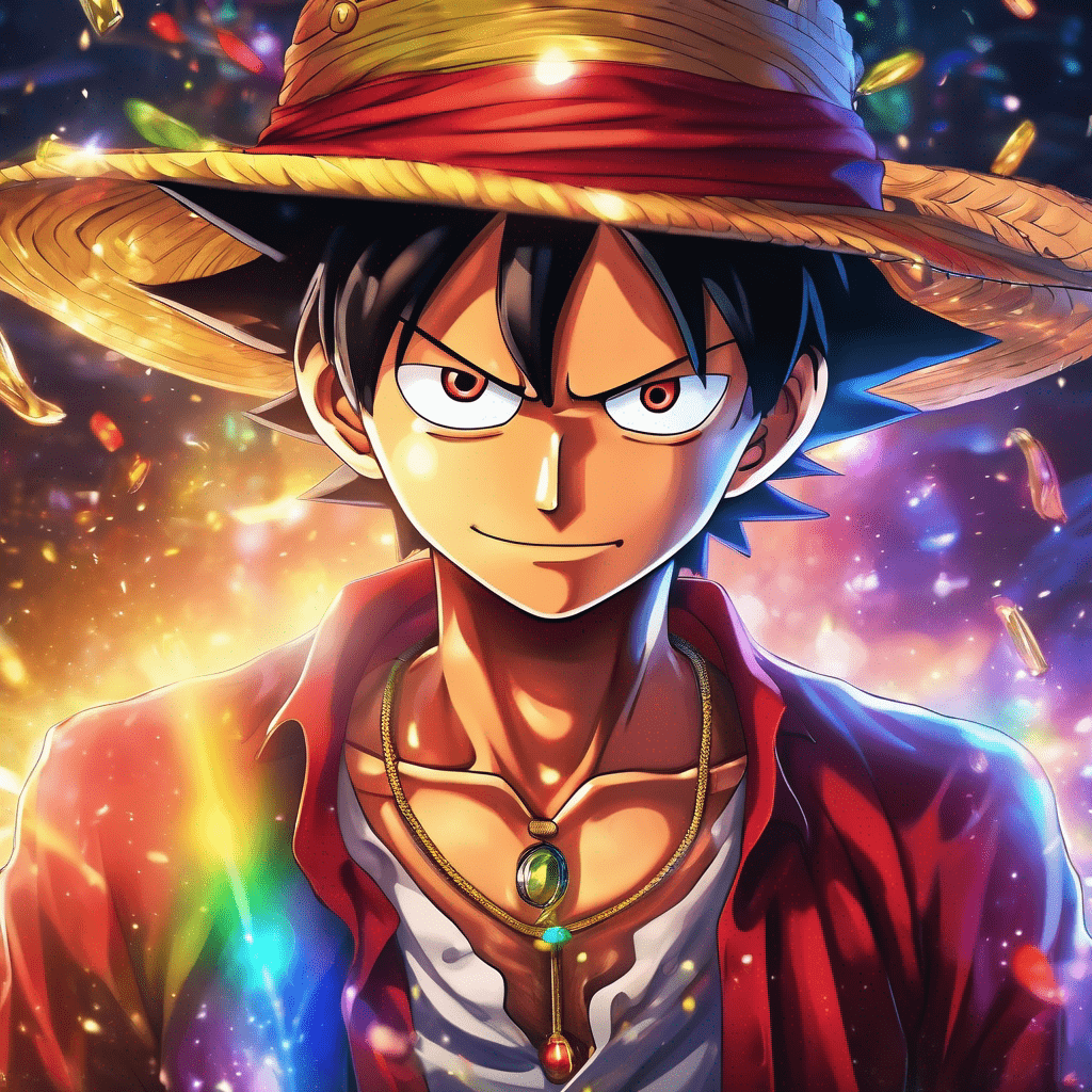 anime style handsome luffy